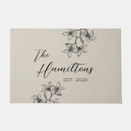 ファームハウスカスタムフローラベージュ ドアマット