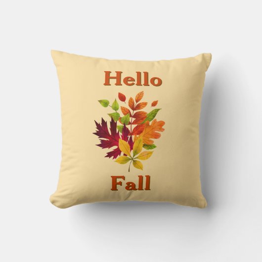 ファームハウスカラフル紅葉 – 秋アクセント クッション (正面)