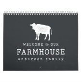 ファームハウスカントリーカウトへようこそ素朴 カレンダー (カバー)