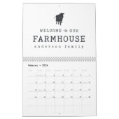 ファームハウスカントリーカウトへようこそ素朴 カレンダー (2月 2026)