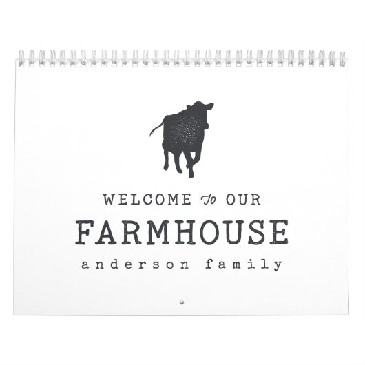 ファームハウスカントリーカウトへようこそ素朴 カレンダー (カバー)
