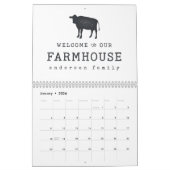 ファームハウスカントリーカウトへようこそ素朴 カレンダー (1月 2026)