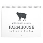 ファームハウスカントリーカウトへようこそ素朴 カレンダー (カバー)