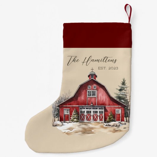 ファームハウスカントリーカスタム スモールクリスマスストッキング (裏面)