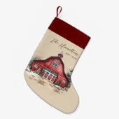 ファームハウスカントリーカスタム スモールクリスマスストッキング (正面 (吊り時))