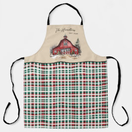 ファームハウスカントリークリスマスカスタム エプロン