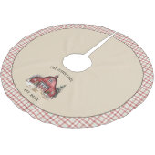 ファームハウスカントリークリスマスカスタム ブラッシュドポリエステルツリースカート (アングル)