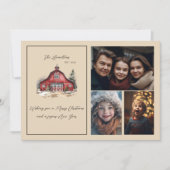 ファームハウスカントリークリスマススリーフォト シーズンカード (正面)