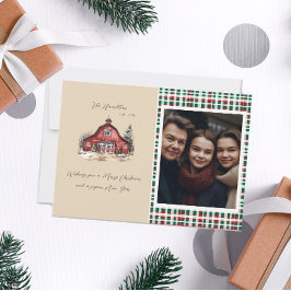 ファームハウスカントリークリスマスワンフォト シーズンカード