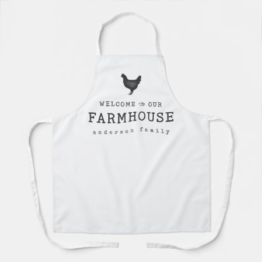 ファームハウスカントリーチキンへようこそ素朴 エプロン (正面)