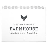 ファームハウスカントリーチキンへようこそ素朴 カレンダー (カバー)