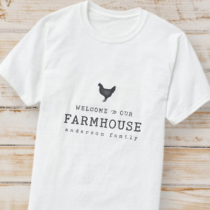 ファームハウスカントリーチキンへようこそ素朴。 Tシャツ