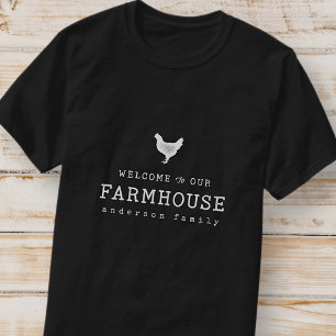 ファームハウスカントリーチキンへようこそ素朴。 Tシャツ