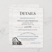 ファームハウスカントリーバーンスケッチ詳細インフォエンクロス エンクロージャーカード (正面/裏面)