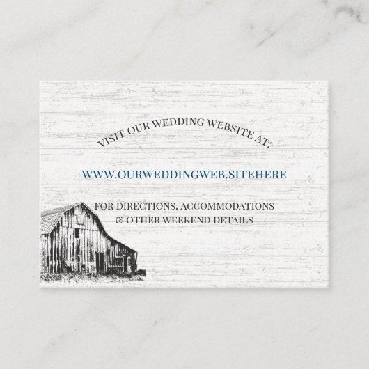ファームハウスカントリーバーンスケ結婚ッチのウェブサイト情報 エンクロージャーカード (正面)