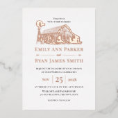 ファームハウスカントリーバーン 箔招待状 (正面)