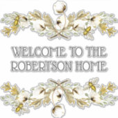 ファームハウスカントリービーウィコットンウェルカムファミリー名 シール (正面)