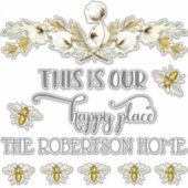 ファームハウスカントリービーウィコットンハッピープレイス シール (正面)