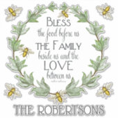 ファームハウスカントリービーズ、リースnファミリー名 シール (正面)