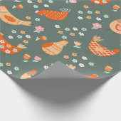 ファームハウスカントリーフォークアート ラッピングペーパー (角)