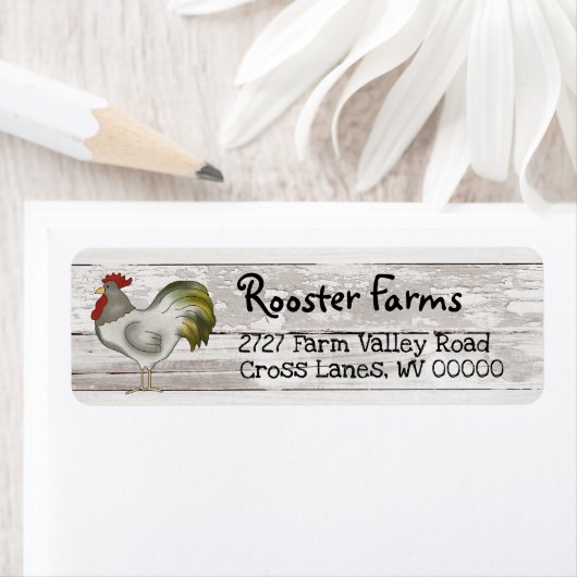 ファームハウスカントリー住所 シールウィズルースター ラベル (インサイチュ)