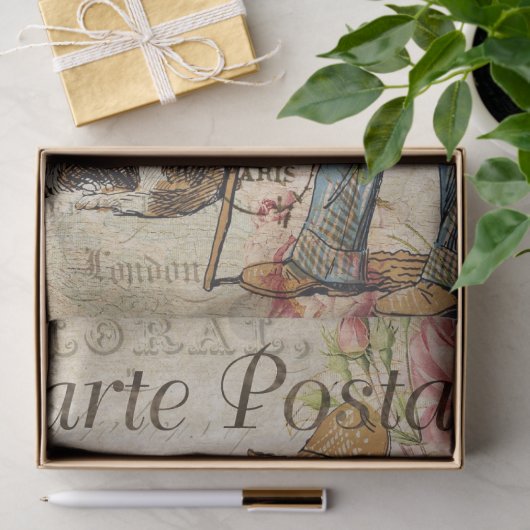 ファームハウスカントリー農家と彼の犬 薄葉紙 (ギフト)