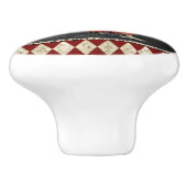 ファームハウスキッチンオンドリレッド金ゴールドブルーチャルクボード セラミックノブ (側面)