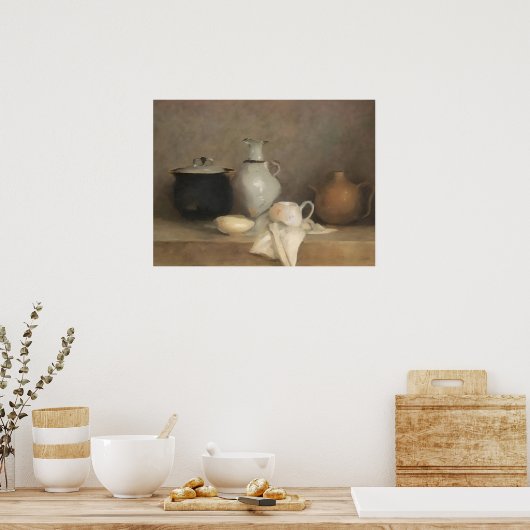 ファームハウスキッチンプリント – スチル絵画ライフ ポスター (キッチン)