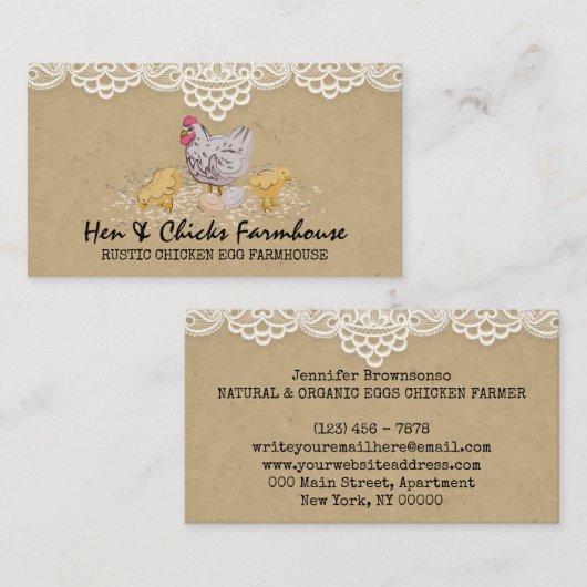 ファームハウスクラフトレース素朴チクズヘン 名刺 (正面/裏面)