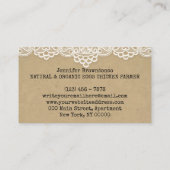 ファームハウスクラフトレース素朴チクズヘン 名刺 (裏面)