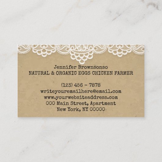 ファームハウスクラフトレース素朴チクズヘン 名刺 (裏面)