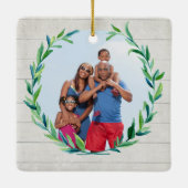 ファームハウスクリスマスウォーターカラーリースw写真 セラミックオーナメント (裏面)