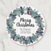 ファームハウスクリスマスクラシックリースラウンドラベル フェイバータグ (裏面)