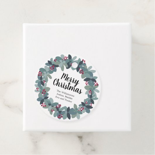 ファームハウスクリスマスクラシックリースラウンドラベル フェイバータグ (インサイチュ)