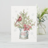 ファームハウスクリスマスツリーウィズ（鳥）ショウジョウコウカンチョウ シーズンカード (スタンド正面)