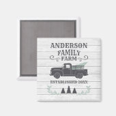 ファームハウスクリスマスツリーファミリーファームパーソナライズされた マグネット (正面/裏面)