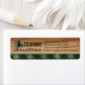 ファームハウスクリスマスバッファロープレイドウッドリターン ラベル (インサイチュ)