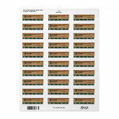 ファームハウスクリスマスバッファロープレイドウッドリターン ラベル (フルシート)