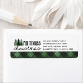 ファームハウスクリスマスバッファロープレイド差出人住所 ラベル (インサイチュ)