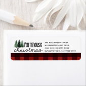 ファームハウスクリスマスバッファロープレイド差出人住所L ラベル (インサイチュ)