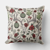 ファームハウスクリスマスフローラシカスカル〔雄ジカの〕枝角 クッション (正面)