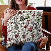 ファームハウスクリスマスフローラシカスカル〔雄ジカの〕枝角 クッション