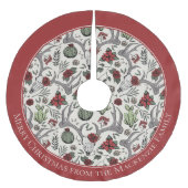 ファームハウスクリスマスフローラシカスカル〔雄ジカの〕枝角 ブラッシュドポリエステルツリースカート (正面)