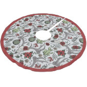 ファームハウスクリスマスフローラシカスカル〔雄ジカの〕枝角 ブラッシュドポリエステルツリースカート (アングル)