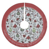 ファームハウスクリスマスフローラシカスカル〔雄ジカの〕枝角 ブラッシュドポリエステルツリースカート (正面)