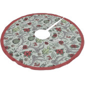 ファームハウスクリスマスフローラシカスカル〔雄ジカの〕枝角 ブラッシュドポリエステルツリースカート (アングル)