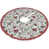 ファームハウスクリスマスフローラシカスカル〔雄ジカの〕枝角 ブラッシュドポリエステルツリースカート (アングル)