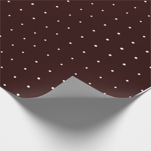 ファームハウスクリスマスブルゴーニュ水玉模様 ラッピングペーパー (角)