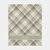 ファームハウスクリスマスプレイド フリースブランケット (正面)