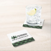 ファームハウスクリスマスプレッドファミリーネームコースター スクエアペーパーコースター (インサイチュ)